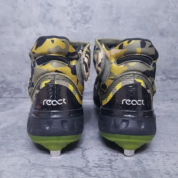 NIKE Alpha Huarache Elite 4 Baseball Cleats Men 13.5 Green Black Camo FD5517 200